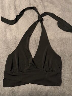 Garage Black Halter Bralette Top